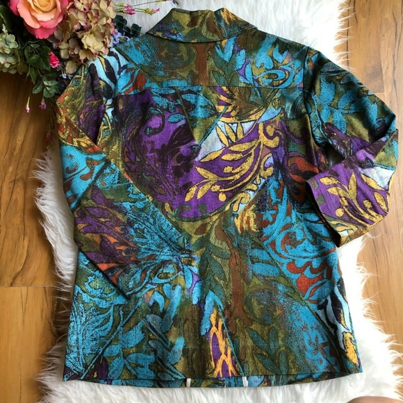 Additions by Chicos 3/4 Sleeve Button Shirt Jacket - Picture 2 of 5